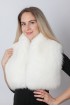 White fox fur collar - neck warmer